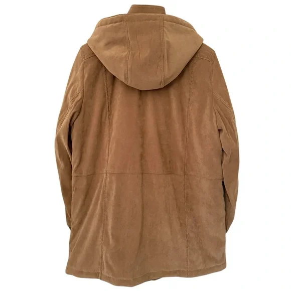 🚫SOLD🚫NWT Fleet Street Microsuede Removable Hood Jacket Coat Large - Picture 2 of 16